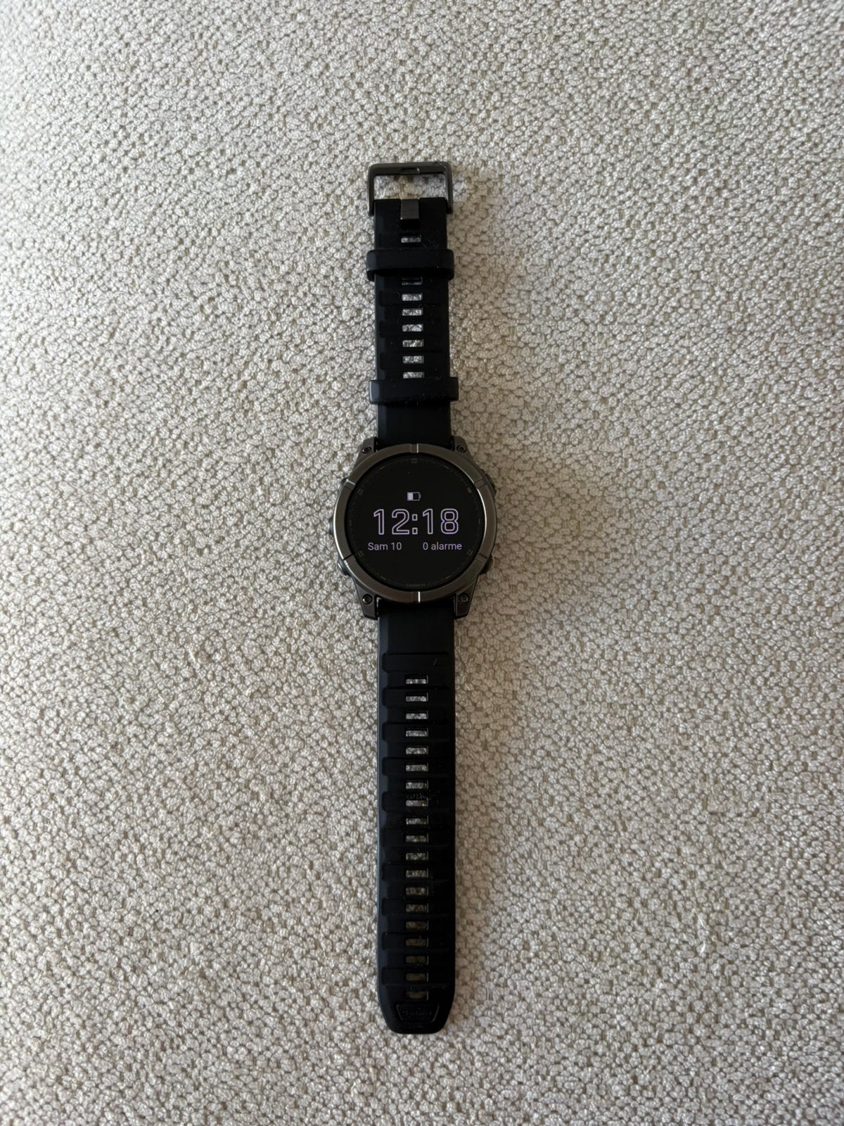 TE KOOP — Garmin fēnix E 47mm zwart — Zo goed als nieuw, Ophalen, Conditie, Zo goed als nieuw, Zwart