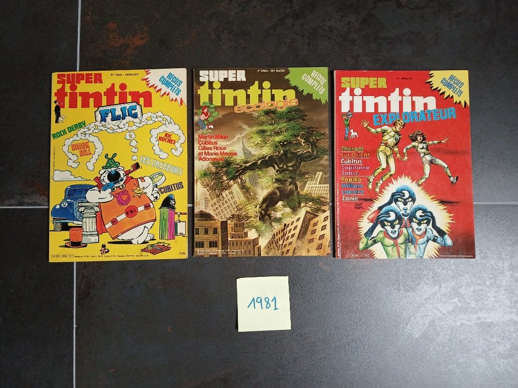 Lot Super Tintin 1981 – N12, 13, 14, Livres, Enlèvement ou Envoi, Utilisé