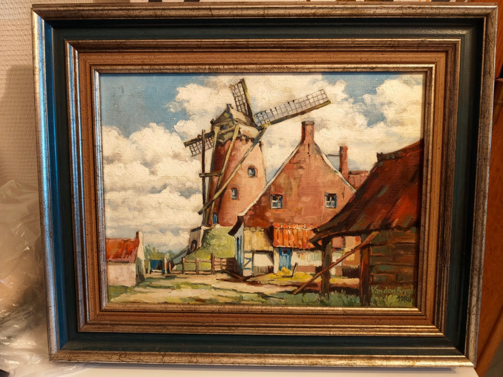 schilderij met kader, Antiek en Kunst, Ophalen