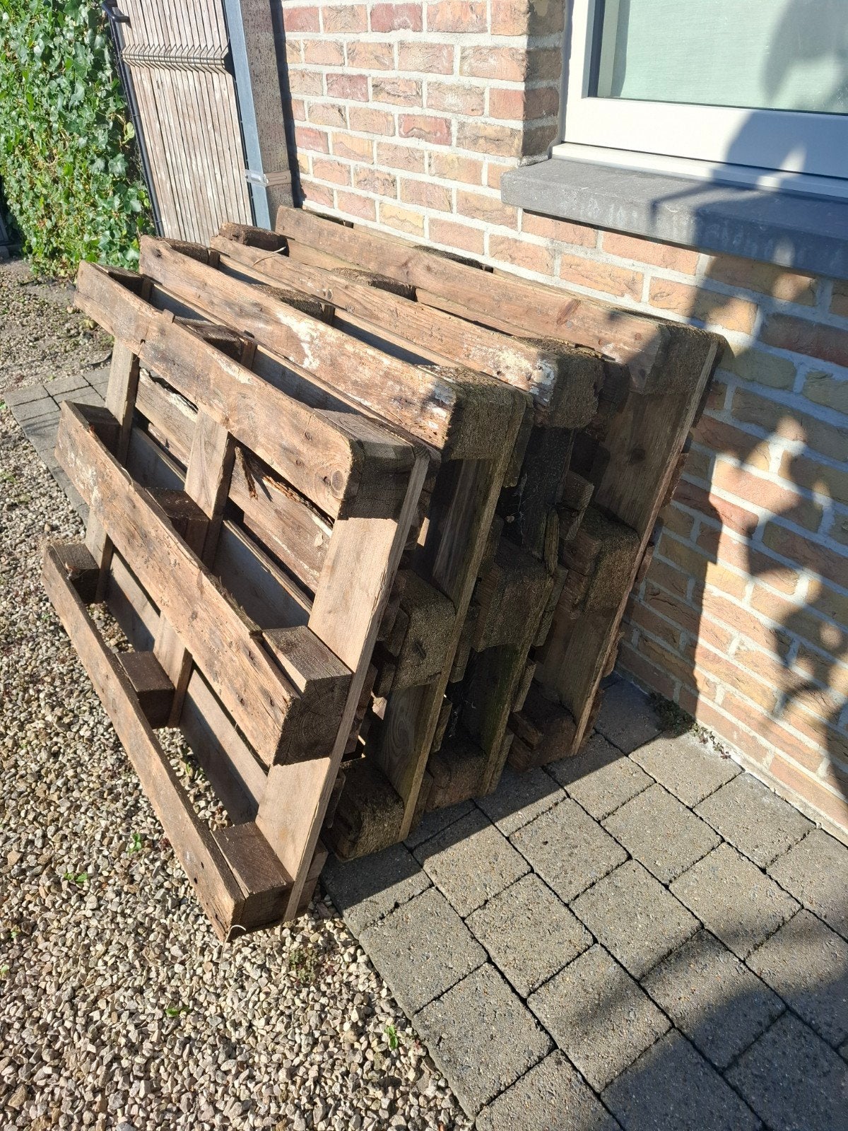 4 palletten gratis af te halen, Doe-het-zelf en Bouw, Hout en Planken, Ophalen