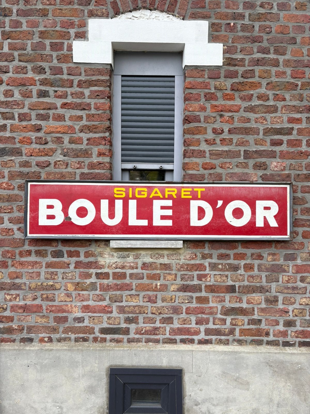 Emaille reclame boule d’or, Ophalen, Reclamebord