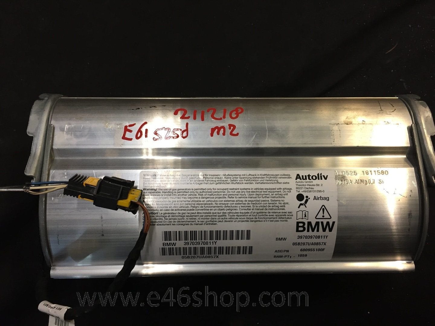 Pasagier airbag BMW E60 E61 oem 397039708, -, Utilisé, -, Enlèvement ou Envoi