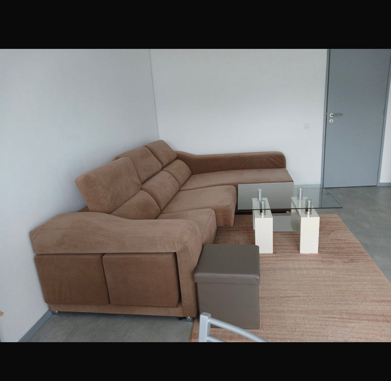 Canapee velour avec rangement, Maison & Meubles, Quatre personnes ou plus, Utilisé, Tissus, 150 cm ou plus