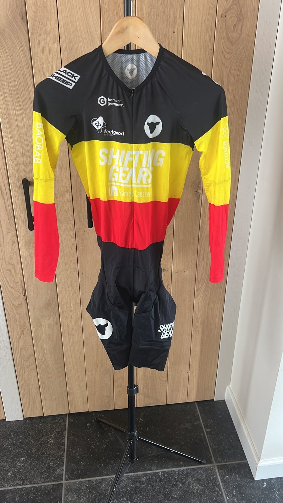 Shifting Gears skinsuit Belgisch kampioen Nicky Degrendele, Ophalen of Verzenden, Zo goed als nieuw