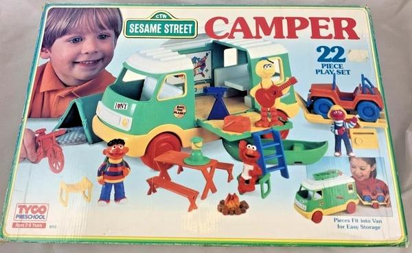 Tyco Sesamstraat Camper Playset compleet Vintage 1993 90s, Verzamelen, Poppetjes en Figuurtjes, Verzenden, Zo goed als nieuw