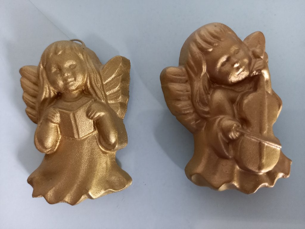 5 gipsen engeltjes (decoratie voor kinderkamer), Verzamelen, Beelden en Beeldjes, Ophalen of Verzenden, Zo goed als nieuw, Overige typen