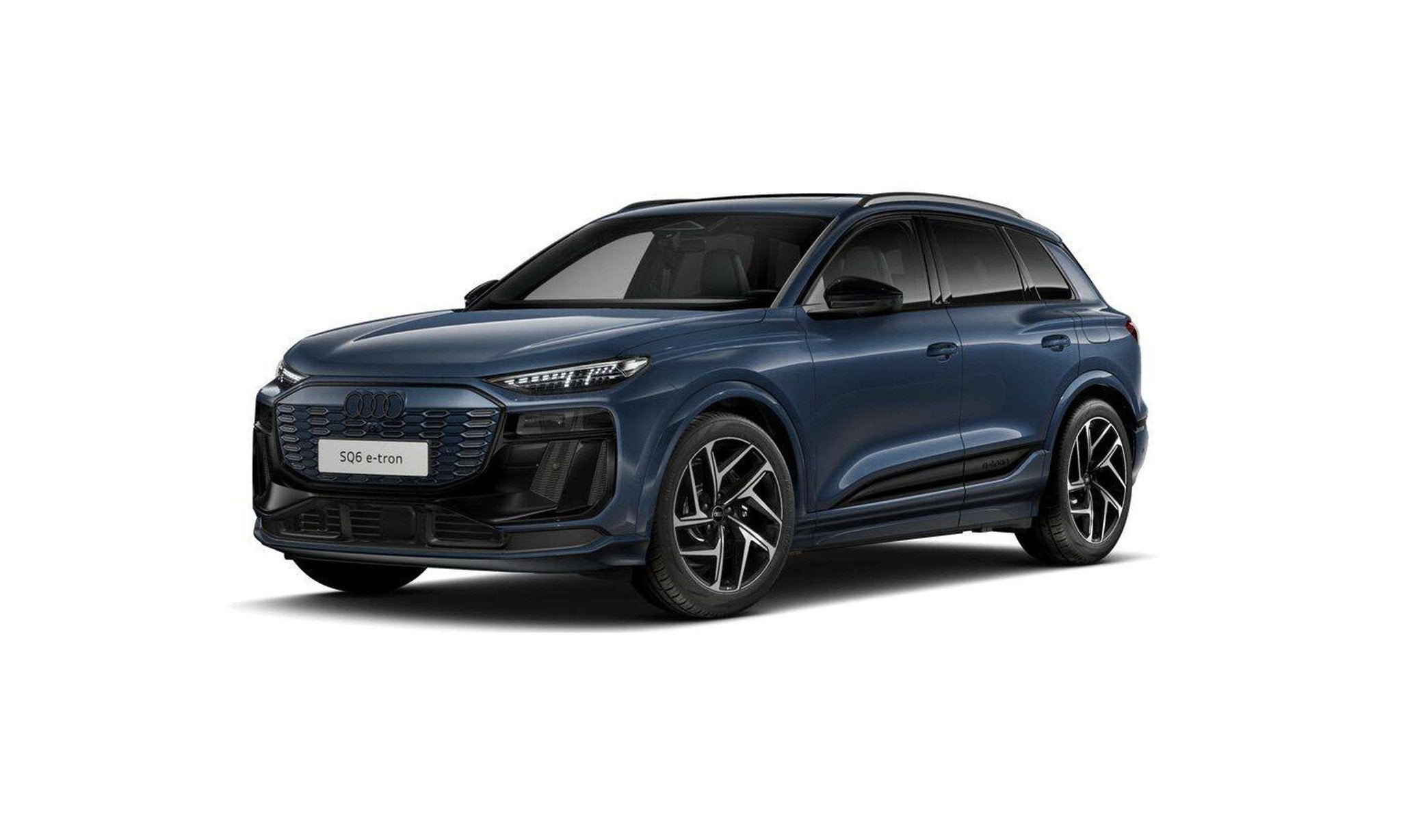 Audi SQ6 e-tron SQ6 e-Tron l HUD l Pano l Passagiersdisplay, Auto's, Gebruikt, Zwart, Adaptive Cruise Control, Blauw