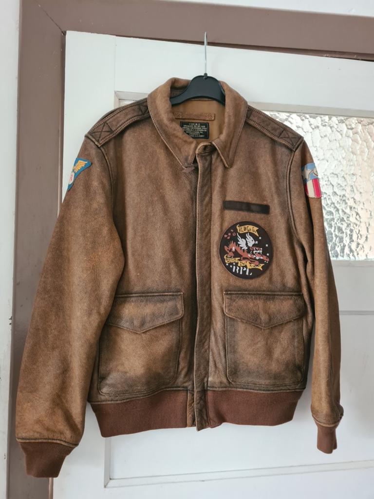 Veste en cuir A2 US ARMY AIRFORCE PILOT NEUF Taille S 350€, Enlèvement, Neuf, Taille 46 (S) ou plus petite, Avirex