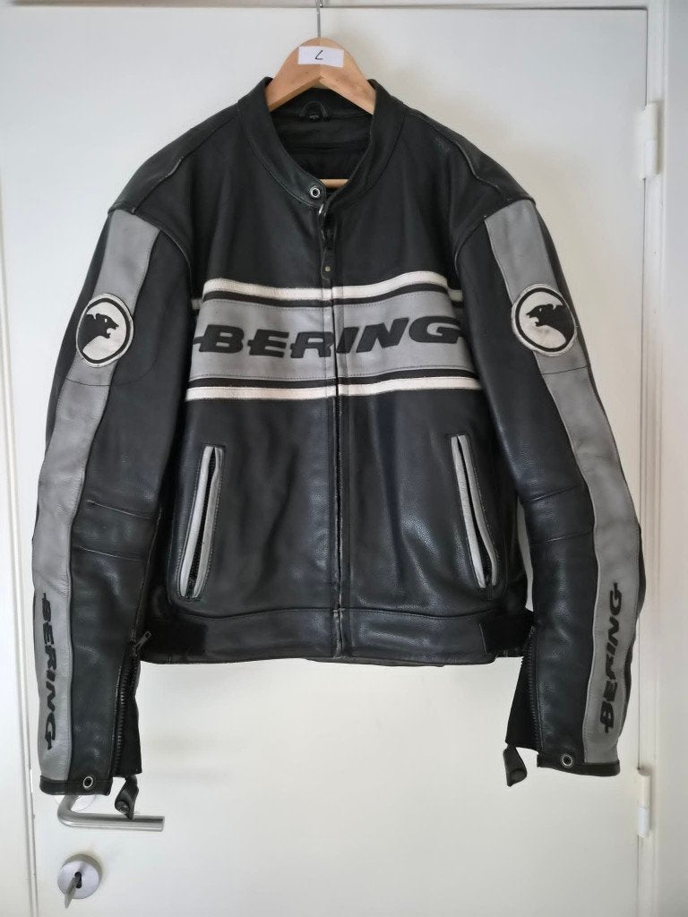 Lederen motorvest large Bering, Motoren, Kleding | Motorkleding, Ophalen, Heren, Jas | leer, Bering