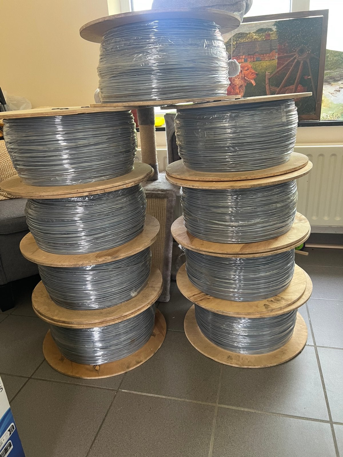 9x Kabelhaspel YR-MB 2x0,8mm UV - 1000m per rol - Nieuw, Ophalen, Nieuw, Kabelhaspel