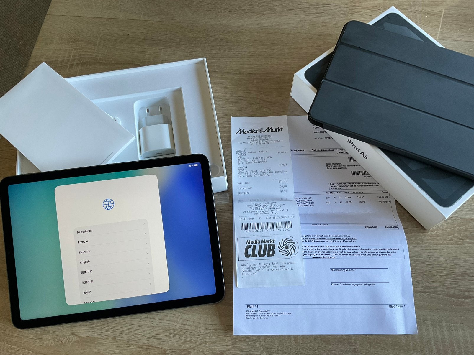 Apple iPad Air 5th gen. 64gb, Computers en Software, Gebruikt, Apple iPad Air, 11 inch, Ophalen of Verzenden