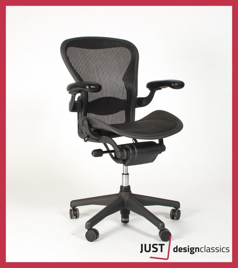 Herman Miller Aeron mk1 maat B (voorraad:35), Huis en Inrichting, Ophalen, Gebruikt, Zwart