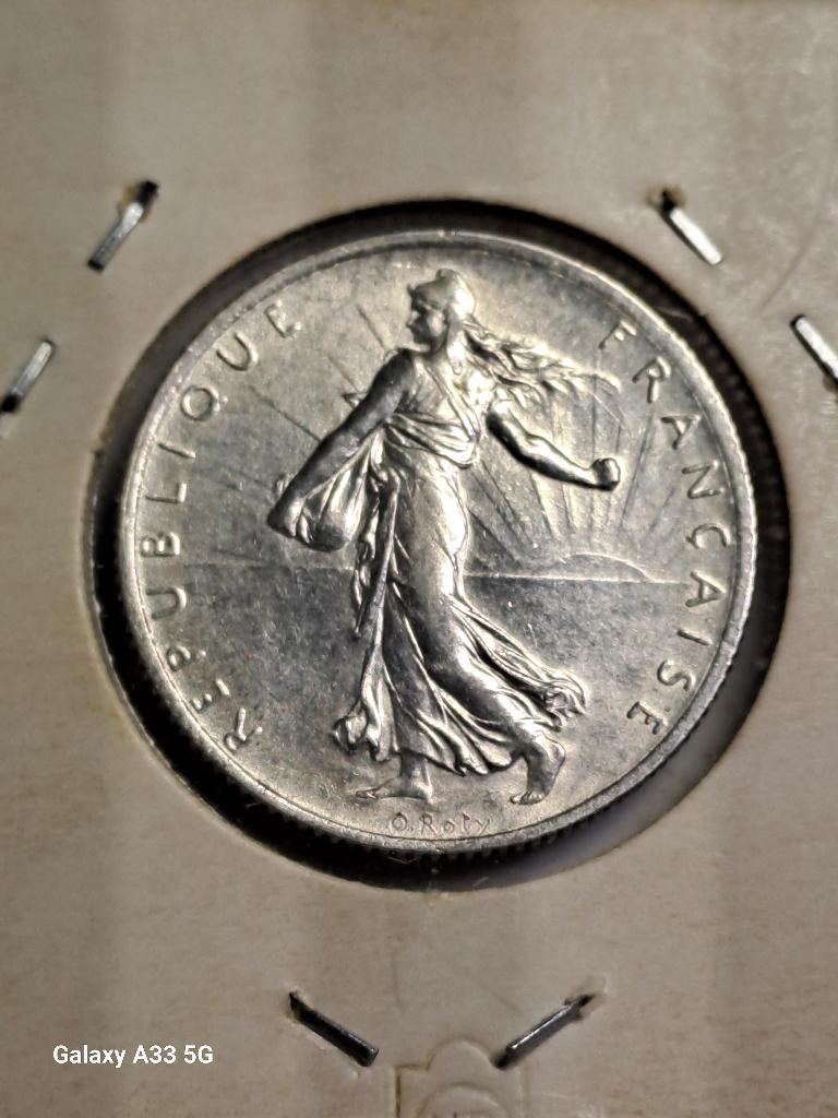 France, 2 Francs 1916-Semeuse, Enlèvement ou Envoi, France, Monnaie en vrac, Argent