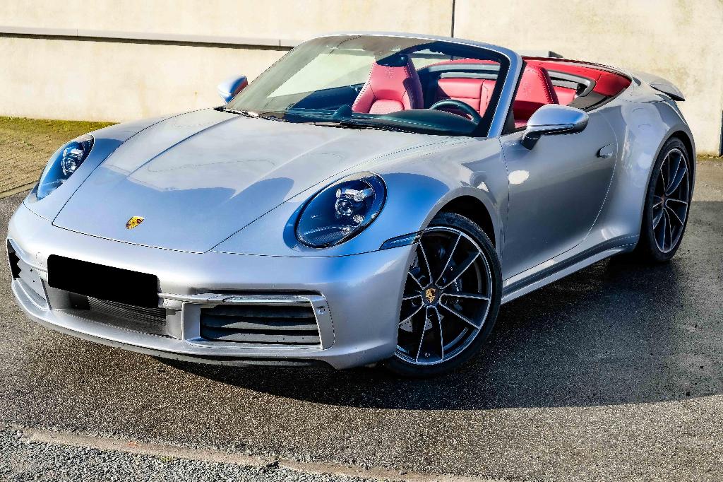 Porsche 911 Carrera 4 Cabriolet Sport Design 992, Autos, Cuir, Argent ou Gris, Achat, Alarme