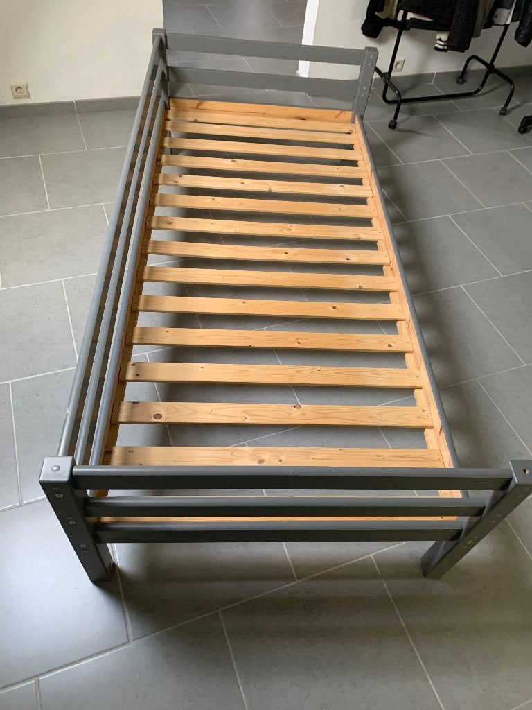 Lit une personne, 90 cm, Gris, Une personne, Enlèvement