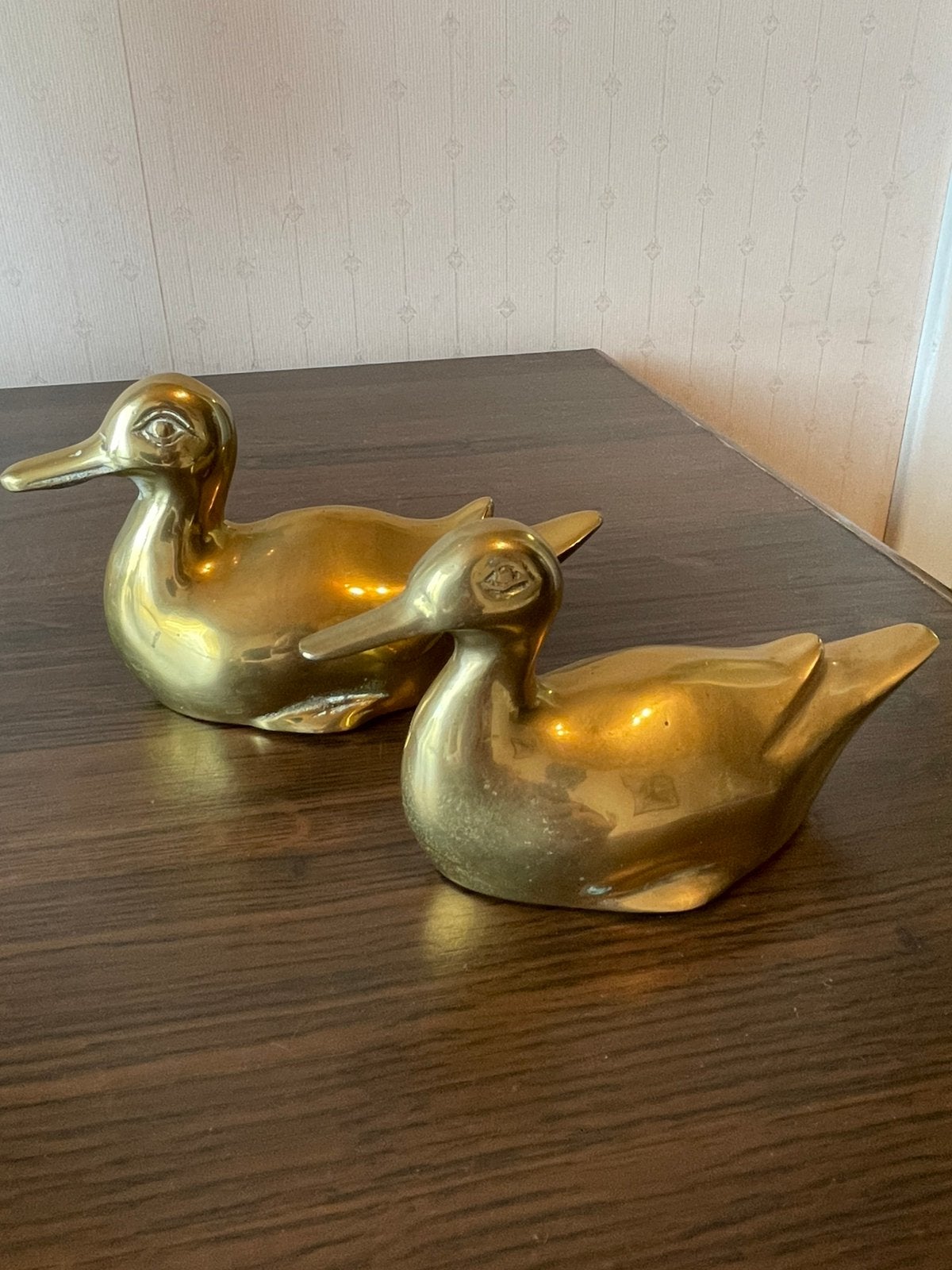 Vintage messing eenden beeldjes, Antiek en Kunst, Ophalen