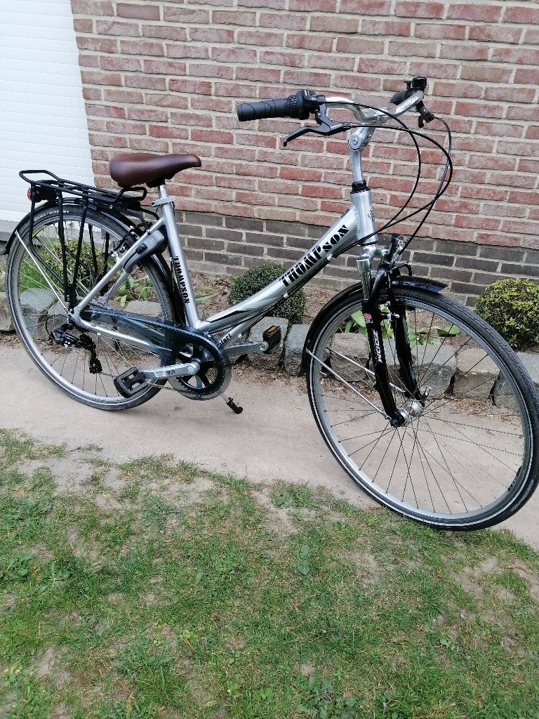 Meisjesfiets thompson 28inch, als nieuw, Velgrem, Versnellingen, Thompson, Zo goed als nieuw