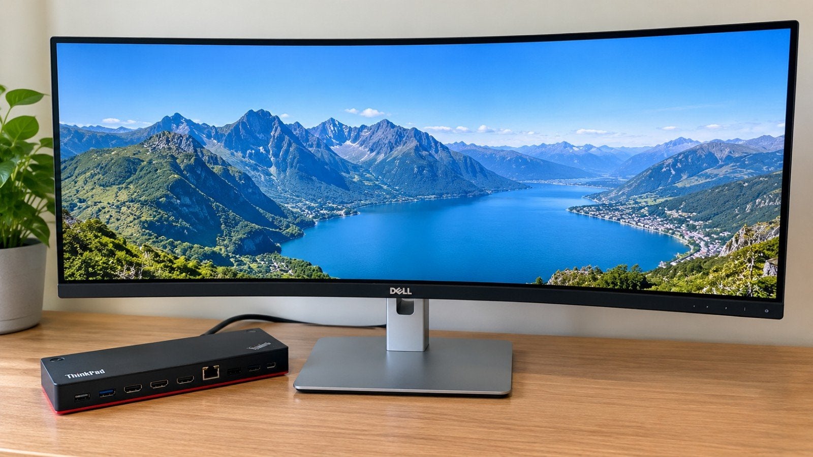 Dell P3424WE 34" curved ultrawide + Lenovo ThinkPad 40AF doc, Ophalen, Gebruikt, Dell, Ultrawide