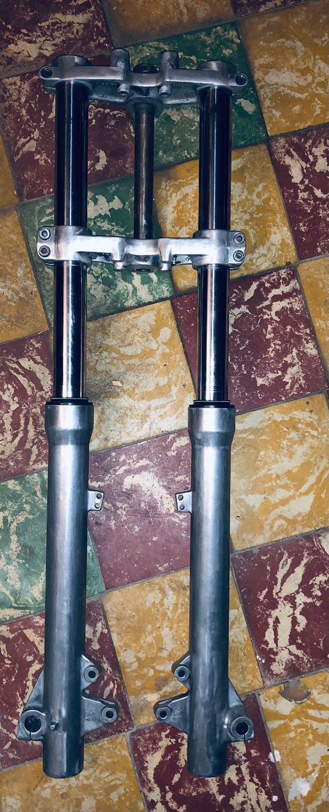 Fourche Derbi double disque marzocchi, Enlèvement, Comme neuf, Autres types