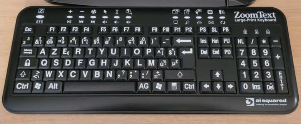 Toetsenbord voor slechtzienden., Ergonomique, Azerty, Comme neuf, Enlèvement