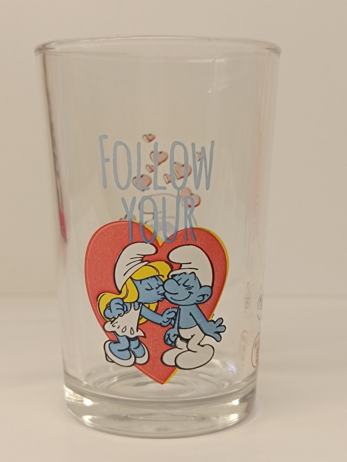 Smurfen Peyo Bister 2020 glas, Collections, Schtroumpfs, Enlèvement ou Envoi, Utilisé