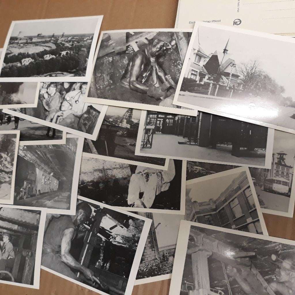 70-tal postkaarten, vooral van de Limburgse (B) mijnen, Verzamelen, Ophalen of Verzenden, 1960 tot 1980, Ongelopen, Limburg