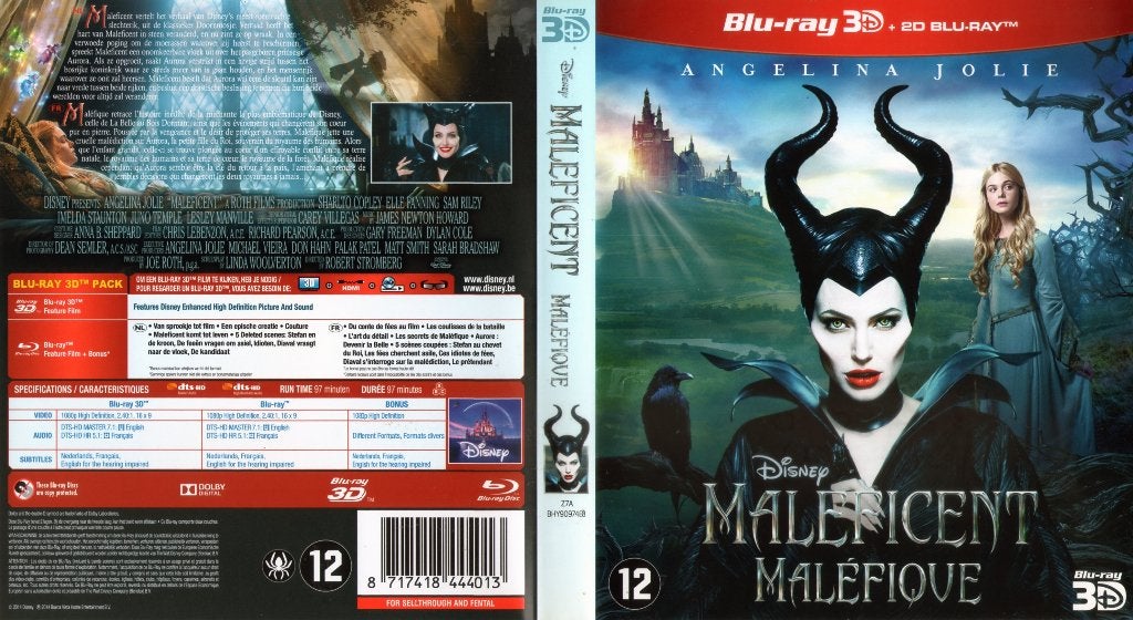 maleficent (blu-ray 3D + blu-ray) nieuw, Ophalen of Verzenden, Zo goed als nieuw, Science Fiction en Fantasy