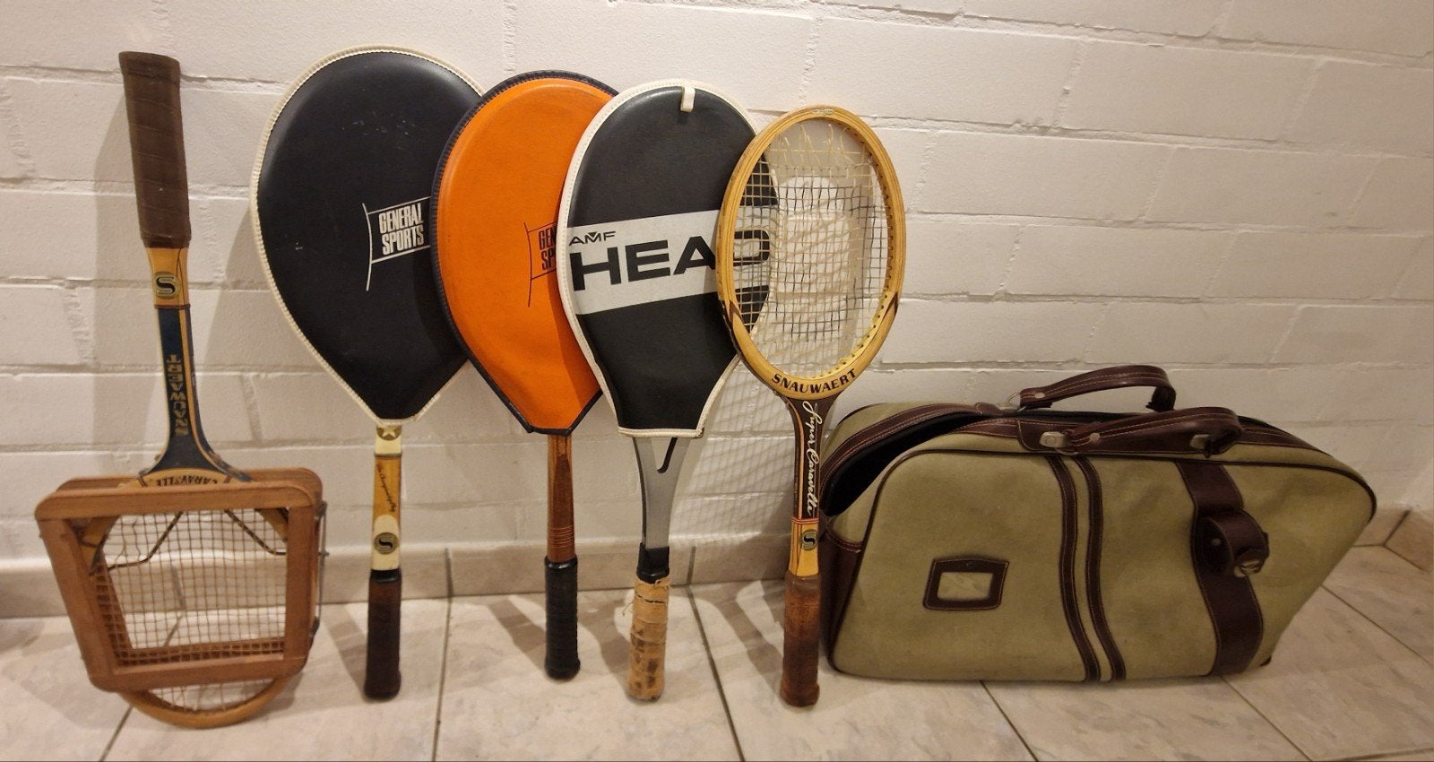 Retro tennisrackets - prachtige vintage set, Sport en Fitness, Tennis, Ophalen, Gebruikt, Head