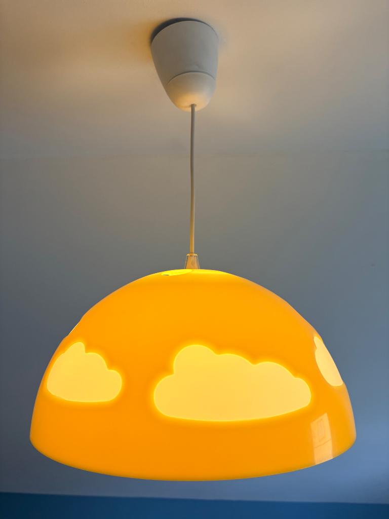 2 hanglampen wolkemotief, Ophalen, Zo goed als nieuw, Kunststof, Minder dan 50 cm