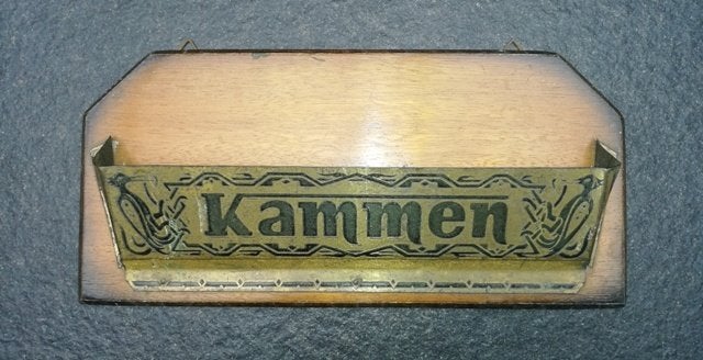 Een antiek kammenbakje met koperbeslag, Antiek en Kunst, Ophalen of Verzenden