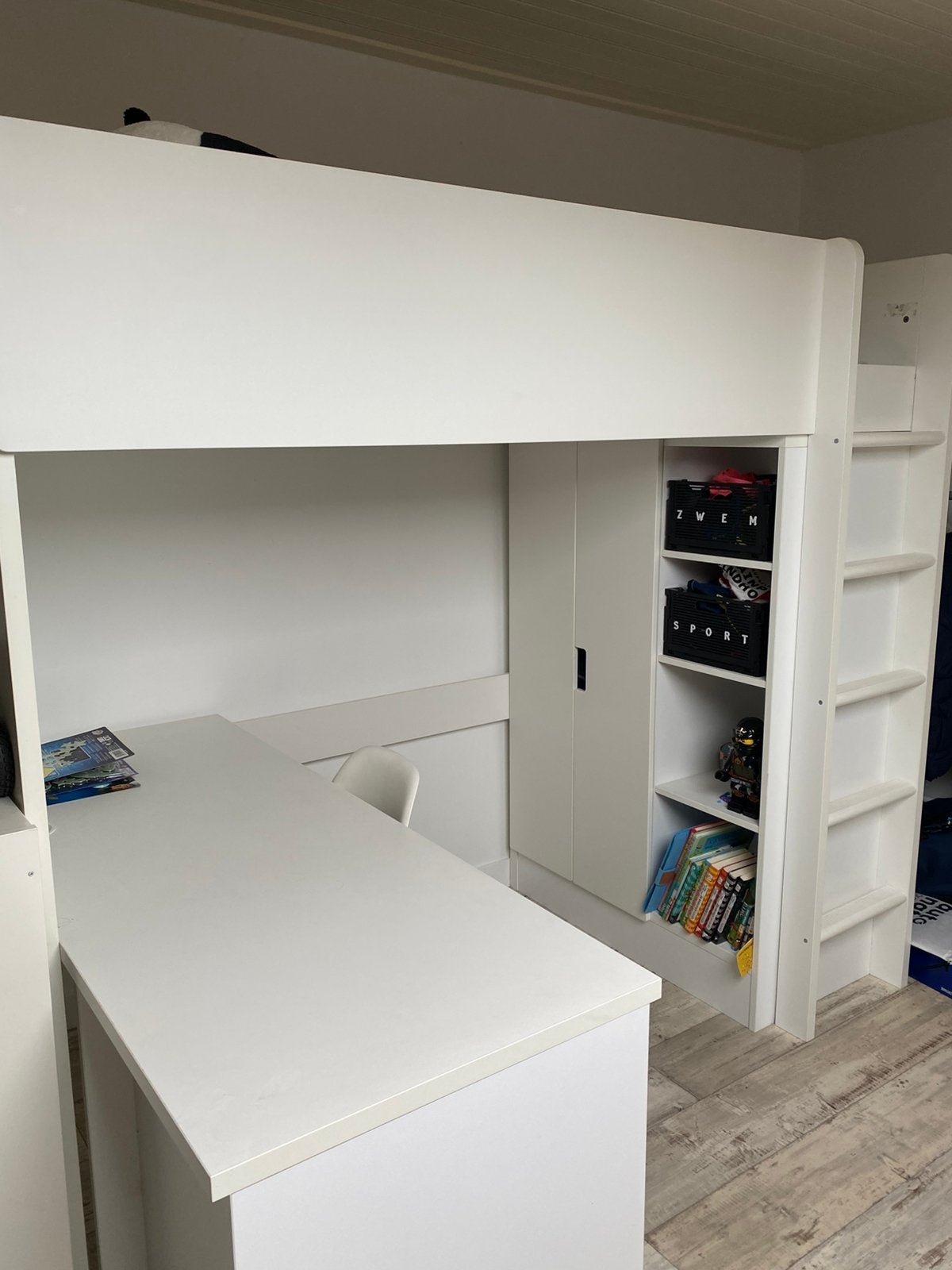 Hoogslaper wit eenpersoons ikea, Kinderen en Baby's, Ophalen, Gebruikt, Hoogslaper