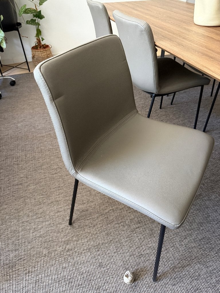 6 Lederen stoelen, Huis en Inrichting, Stoelen, Ophalen, Overige kleuren, Nieuw, Leer