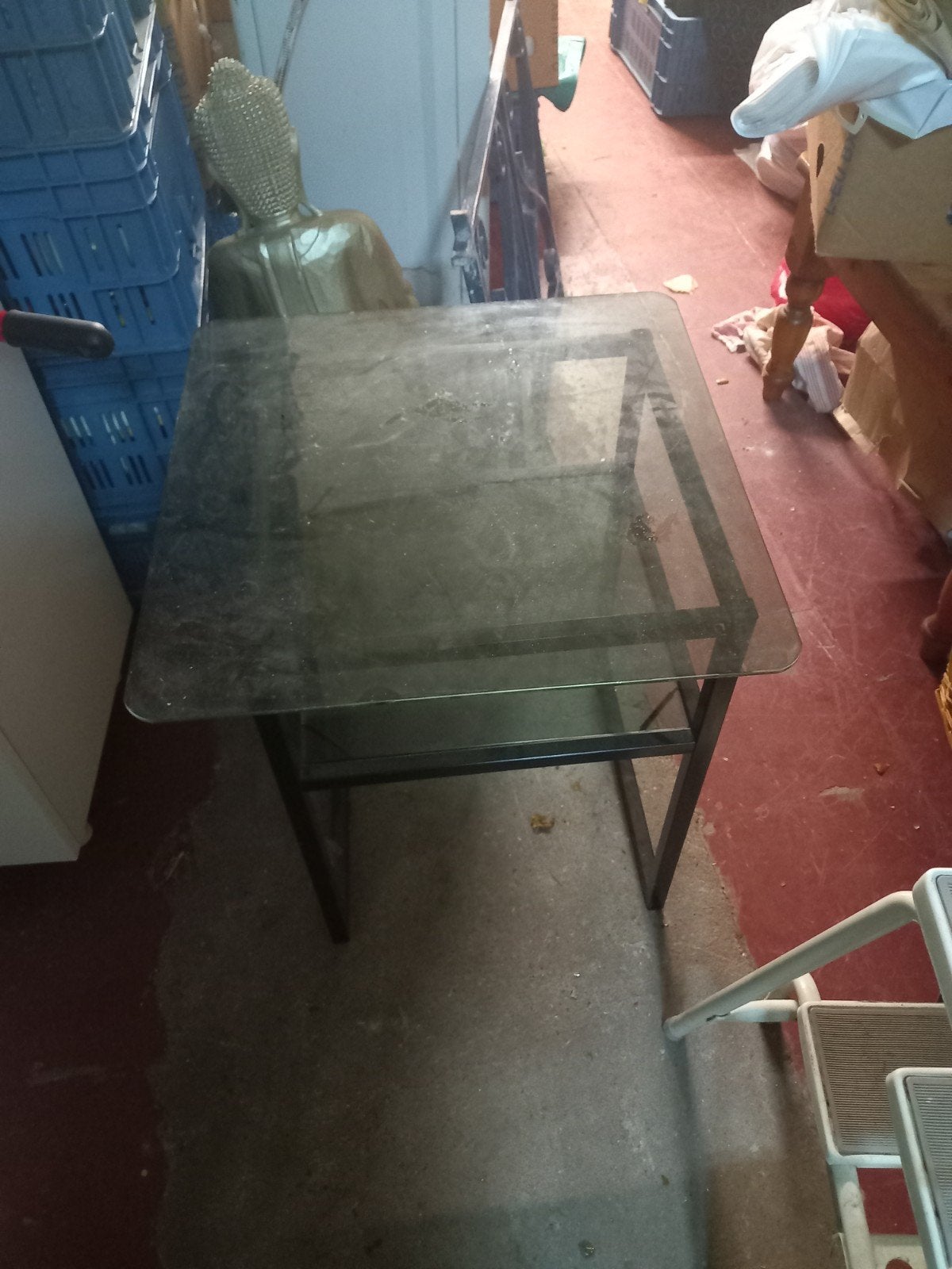 table d appoint en verre 50 cm sur 50 cm et  55 cm hauteur, Enlèvement