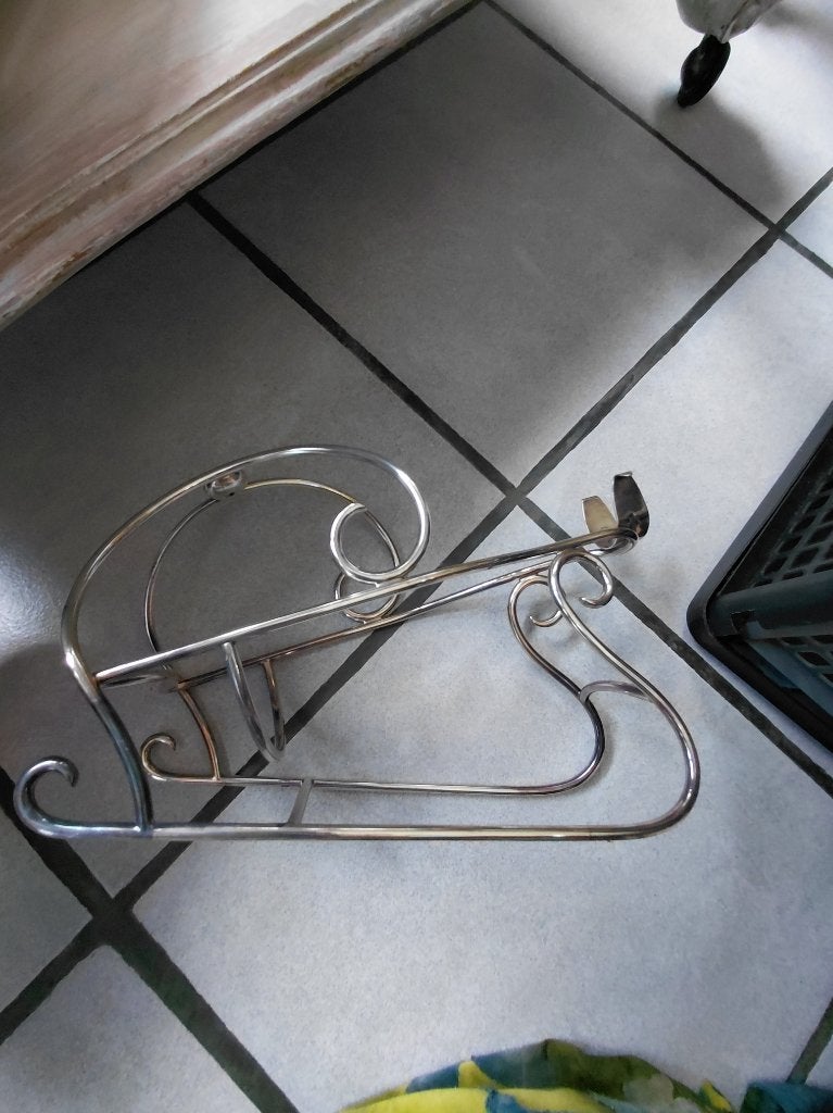 vintage verzilverde wijnfleshouder, Ophalen of Verzenden