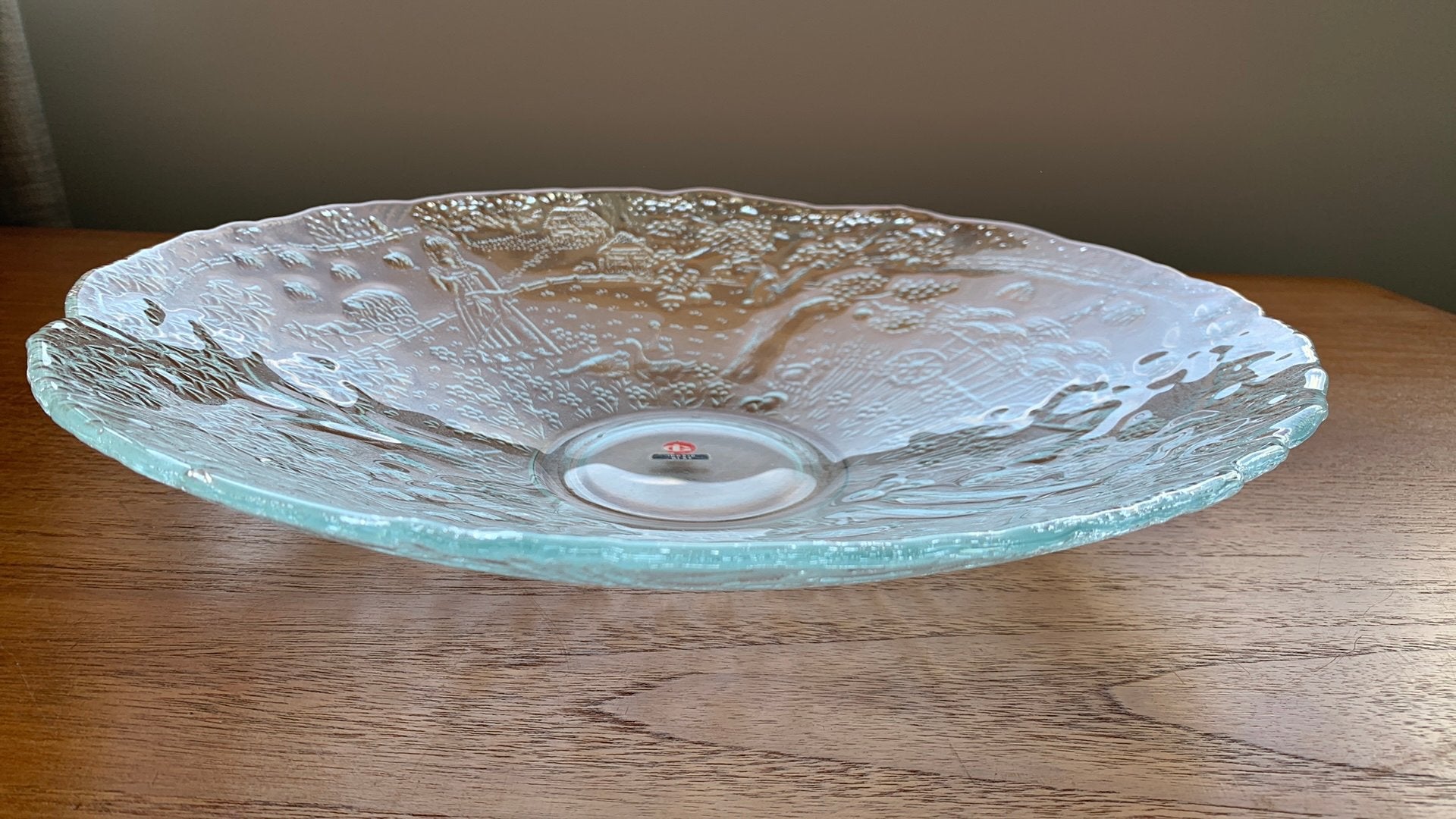 Ingrid Glas - Grote vintage glazen schaal, Antiek en Kunst, Ophalen