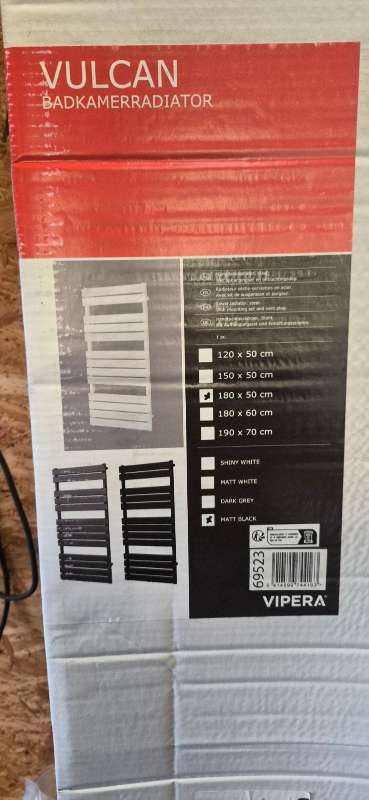 electrische badkamer radiator, Ophalen, Nieuw, Zwart