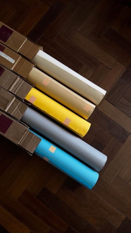 Colorama achtergrond rollen, Ophalen, Achtergrond