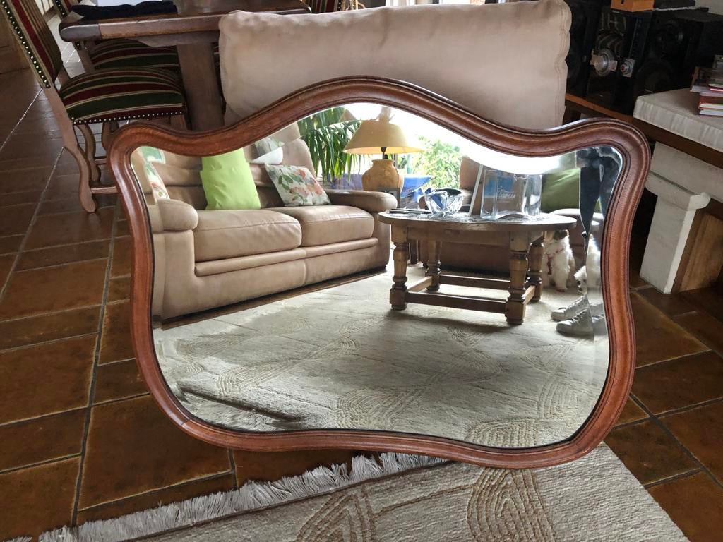 Grand miroir en chêne ancien, Enlèvement ou Envoi