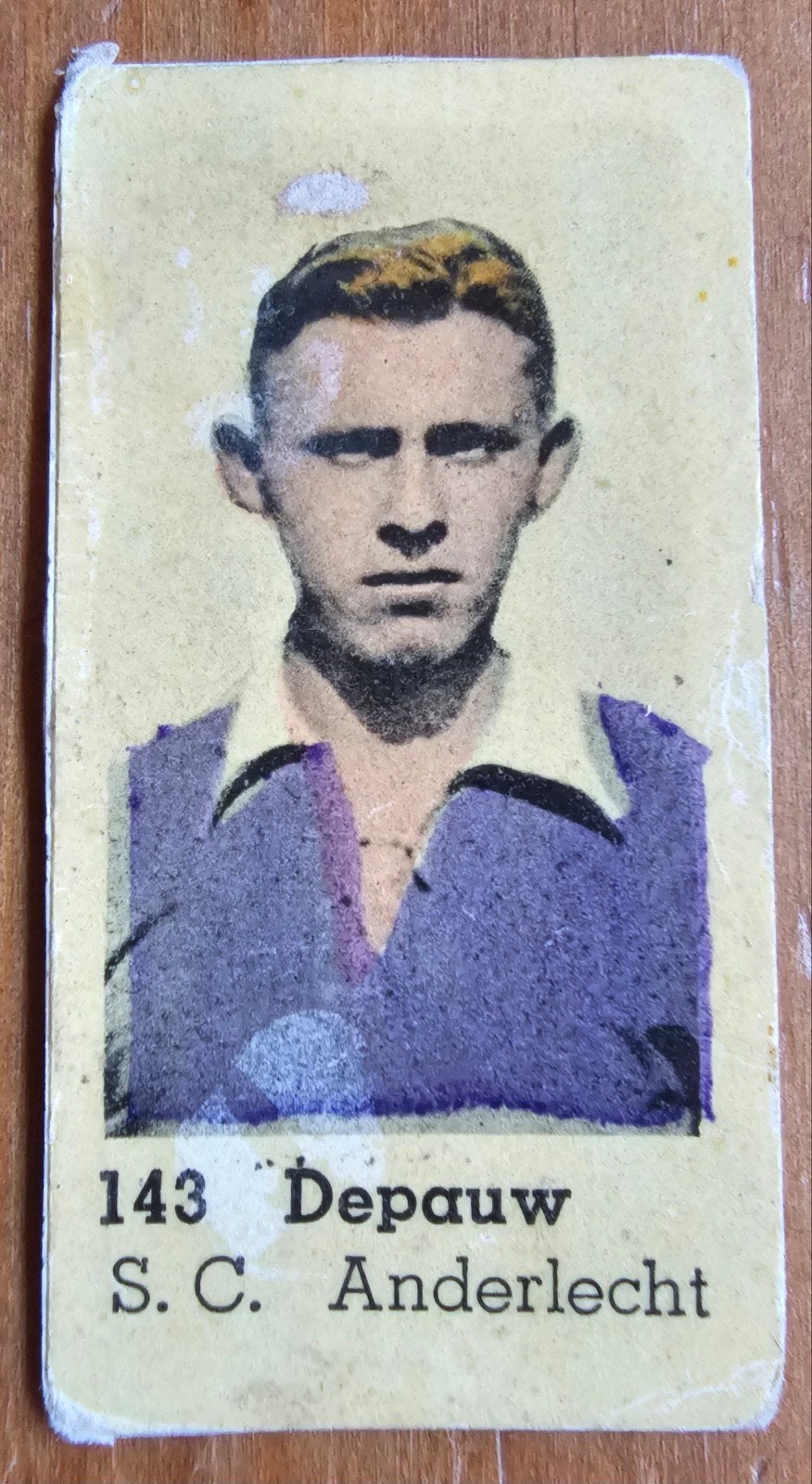 1937 #143 Depauw (pré panini) Anderlecht Chromo Football !, Enlèvement ou Envoi, Utilisé, Image