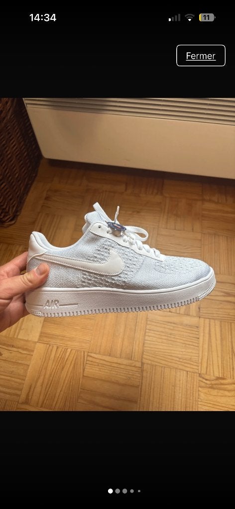 Basket Nike Air Force One Flyknit 2.0 blue platinum, Sports & Fitness, Basket, Enlèvement ou Envoi, Neuf, Chaussures