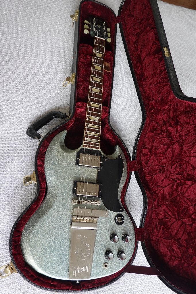 Gibson LP SG Custom Shop Grey sparkle, Musique & Instruments, Enlèvement ou Envoi, Utilisé, Solid body, Gibson