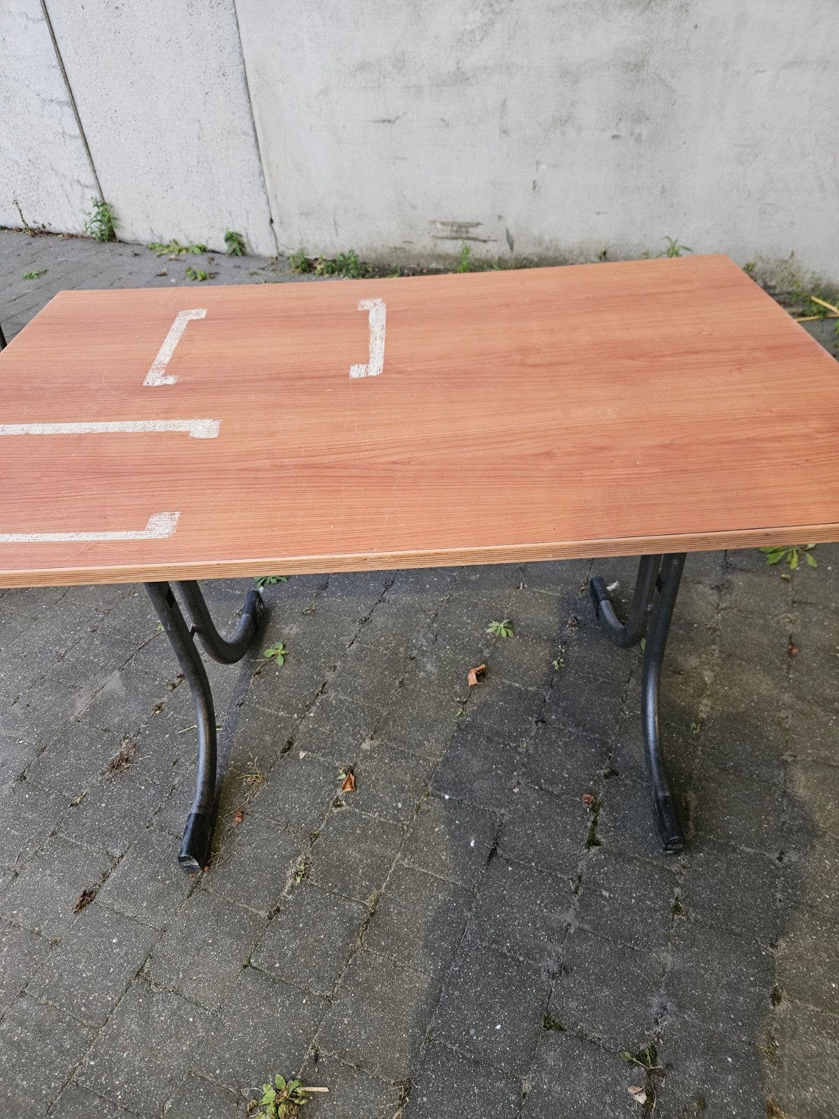 opplooibare tafel 4 tafels, Ophalen, Gebruikt, Rechthoekig, Metaal