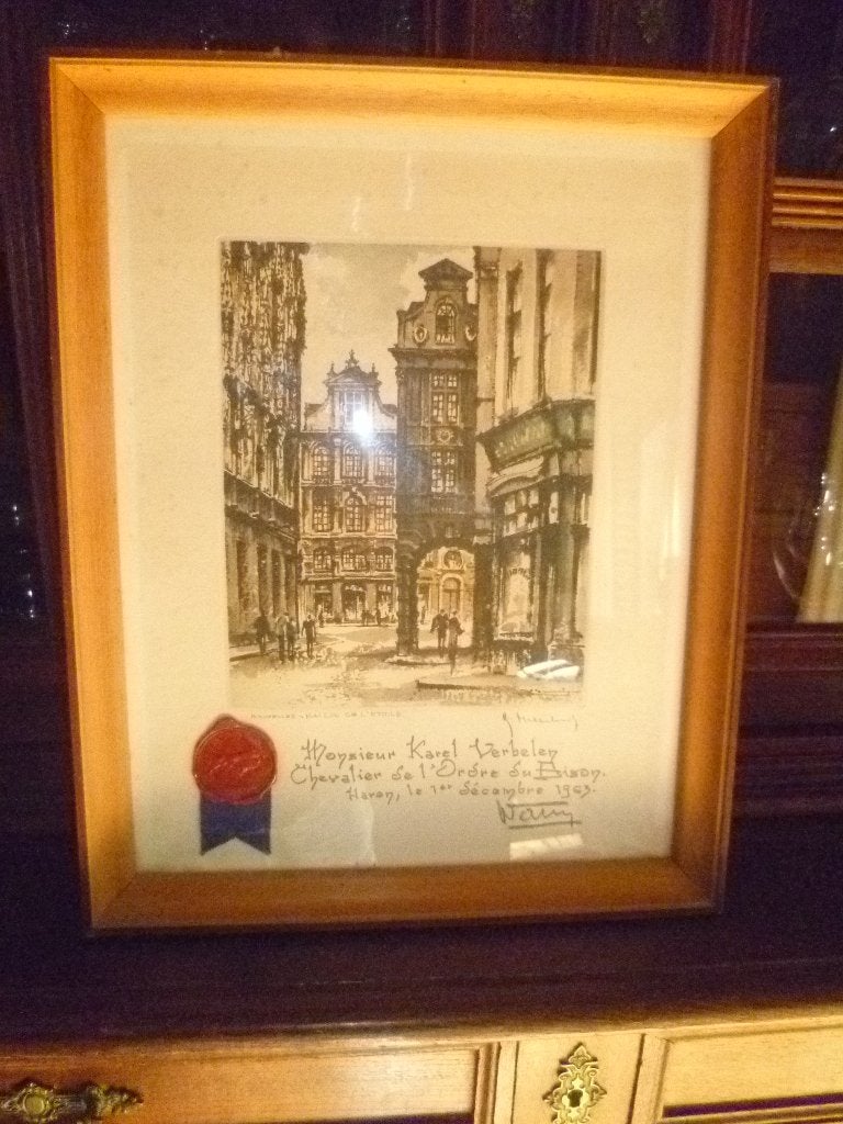 Litho Roger Hebbelinck, Antiek en Kunst, Kunst | Etsen en Gravures, Ophalen