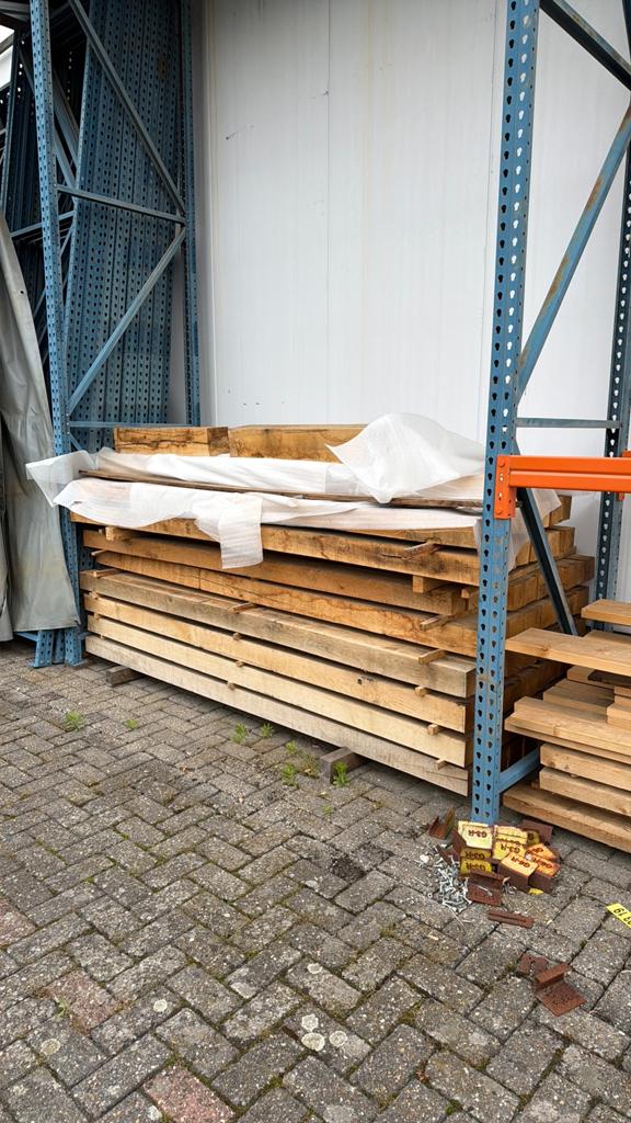 Eiken balken, Tuin en Terras, Palen, Balken en Planken, Ophalen, Zo goed als nieuw, Balken
