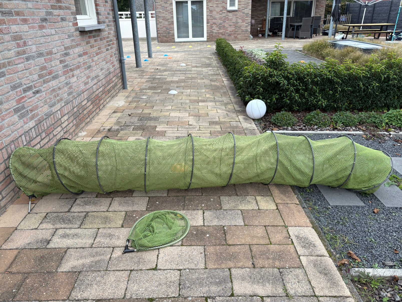 Rivier leefnet 3,50 mtr met schepnet, Ophalen, Gebruikt