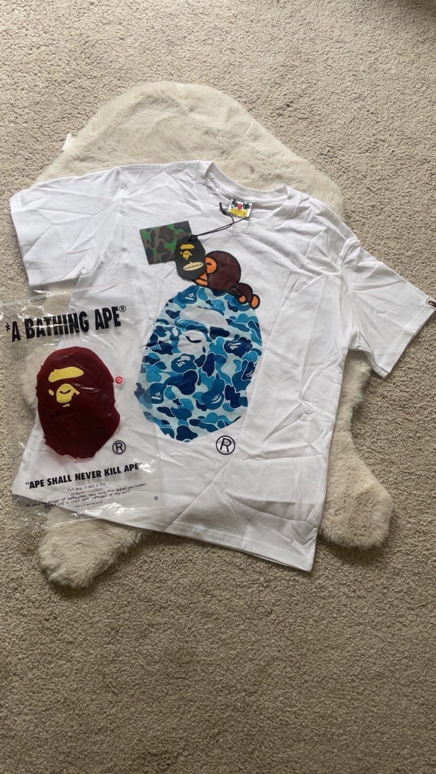 Bape shirt, Enlèvement ou Envoi, Neuf, Taille 48/50 (M), Blanc