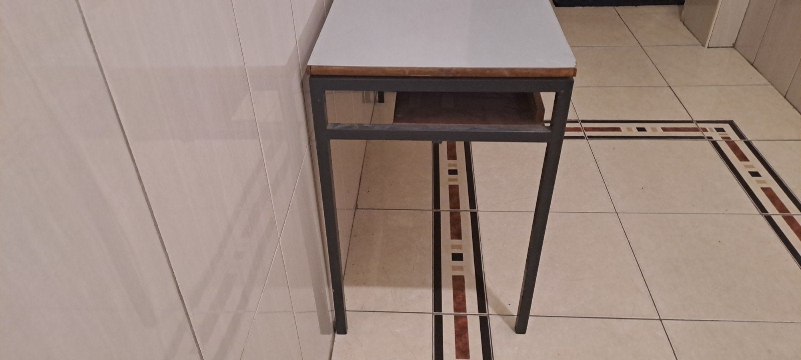 bureau écoliers" vintage :, Industriel, Enlèvement, Gris, Bois