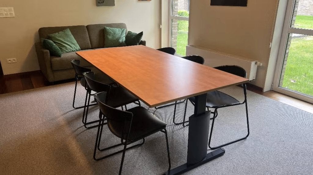 Vergadertafel/Bureau 2mx1 (Inofec), Maison & Meubles, Enlèvement, Comme neuf, Noir