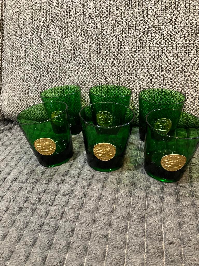6 verre vintage  de 8 cm pour apéritif français Byrrh, Enlèvement ou Envoi, Comme neuf