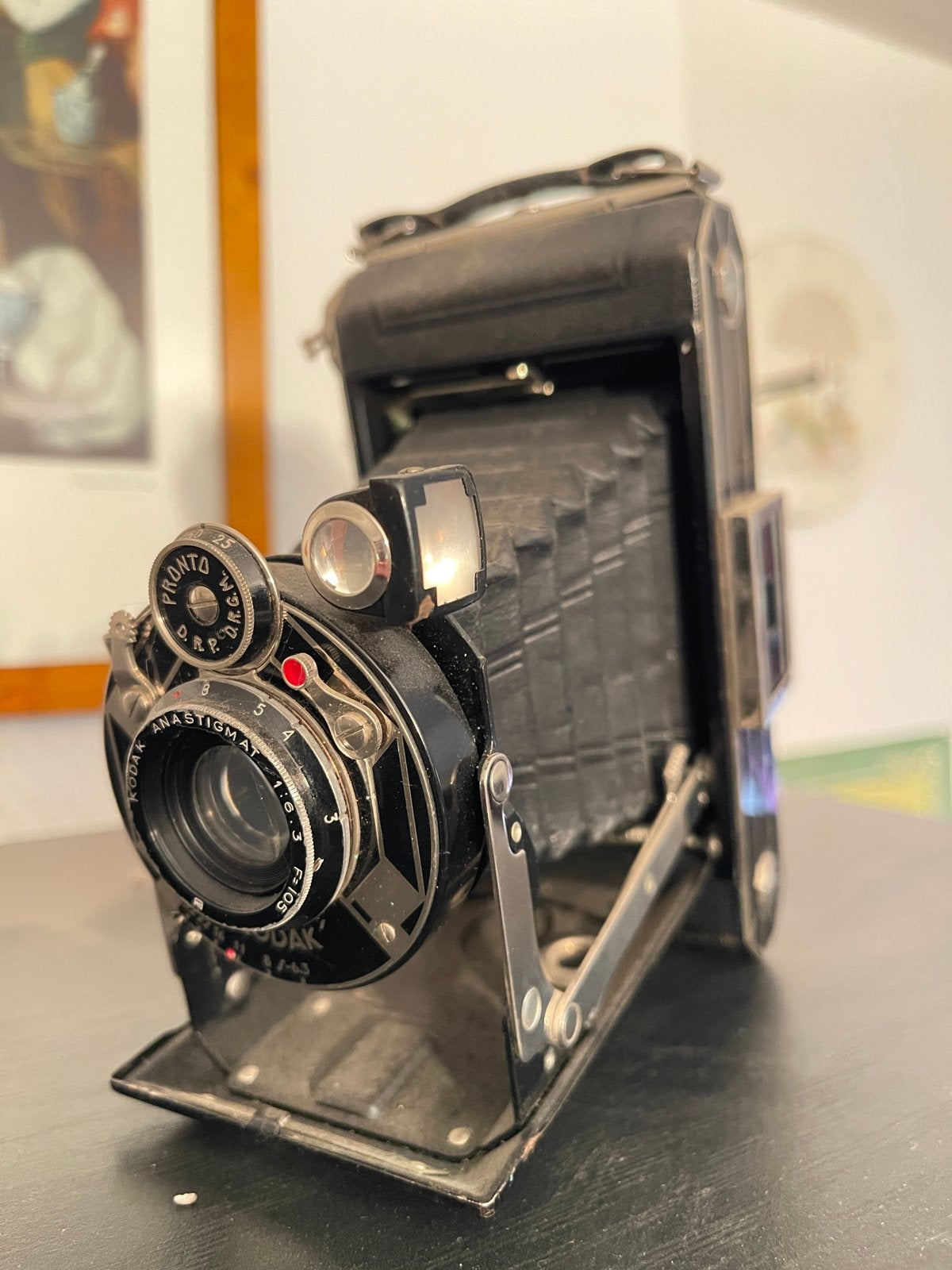 Ancien appareil photo à souflet marque KODAK+son étui cuir, Enlèvement